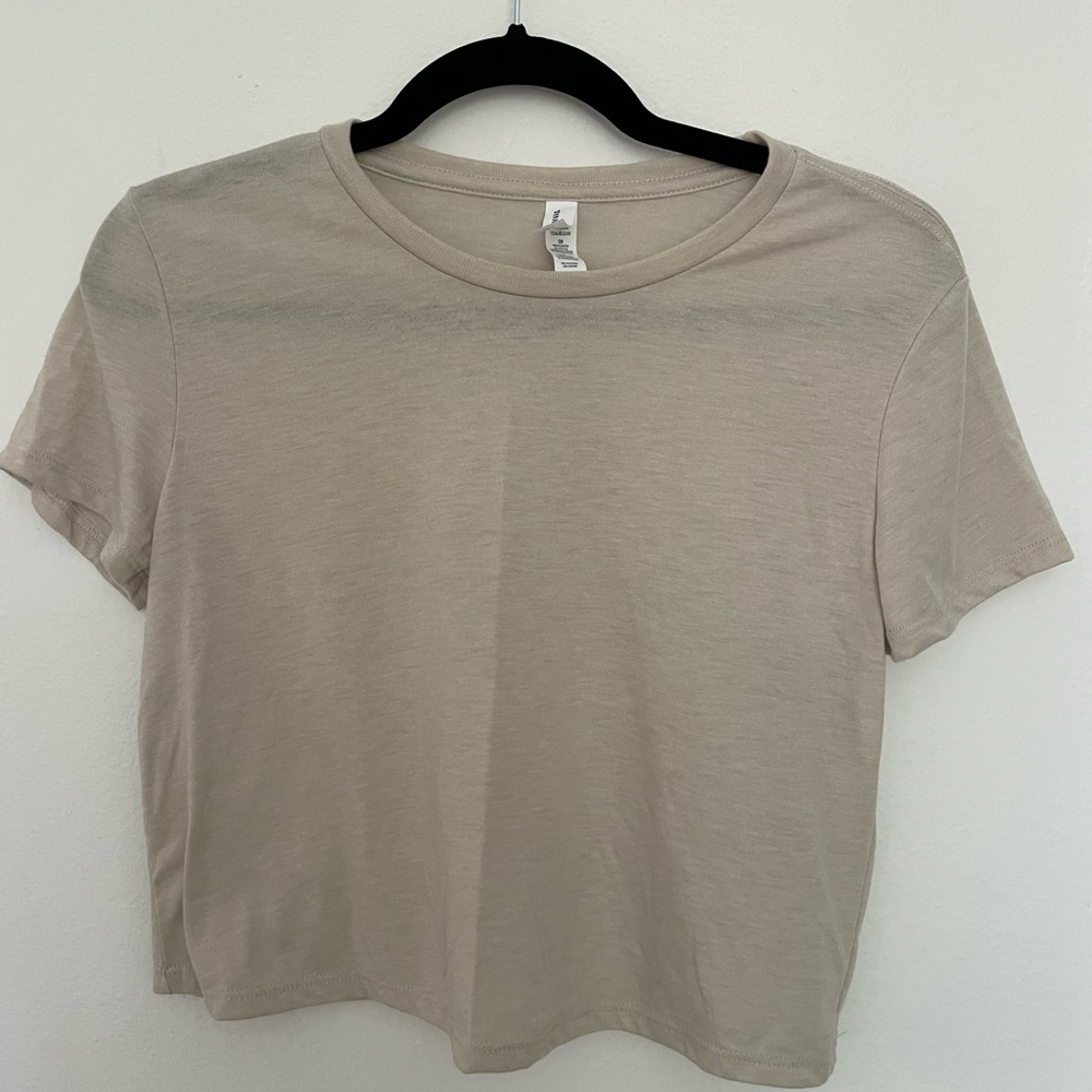 TAN CROPPED T
